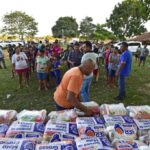 Entrega cestas de alimentos em General Carneiro  - Foto por: Assessoria/Setasc-MT